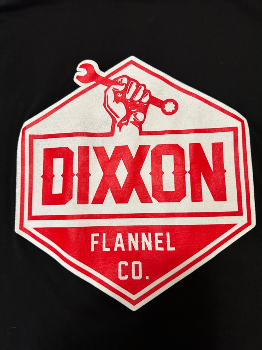 DIXXON Black T-Shirt with White Logo Tag